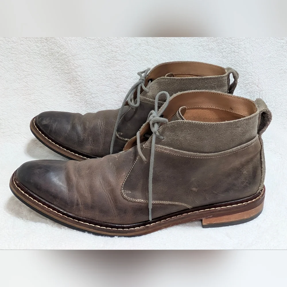 Cole Haan Men's 12 Williams Welt Brown Leather Chukka Ankle Boots